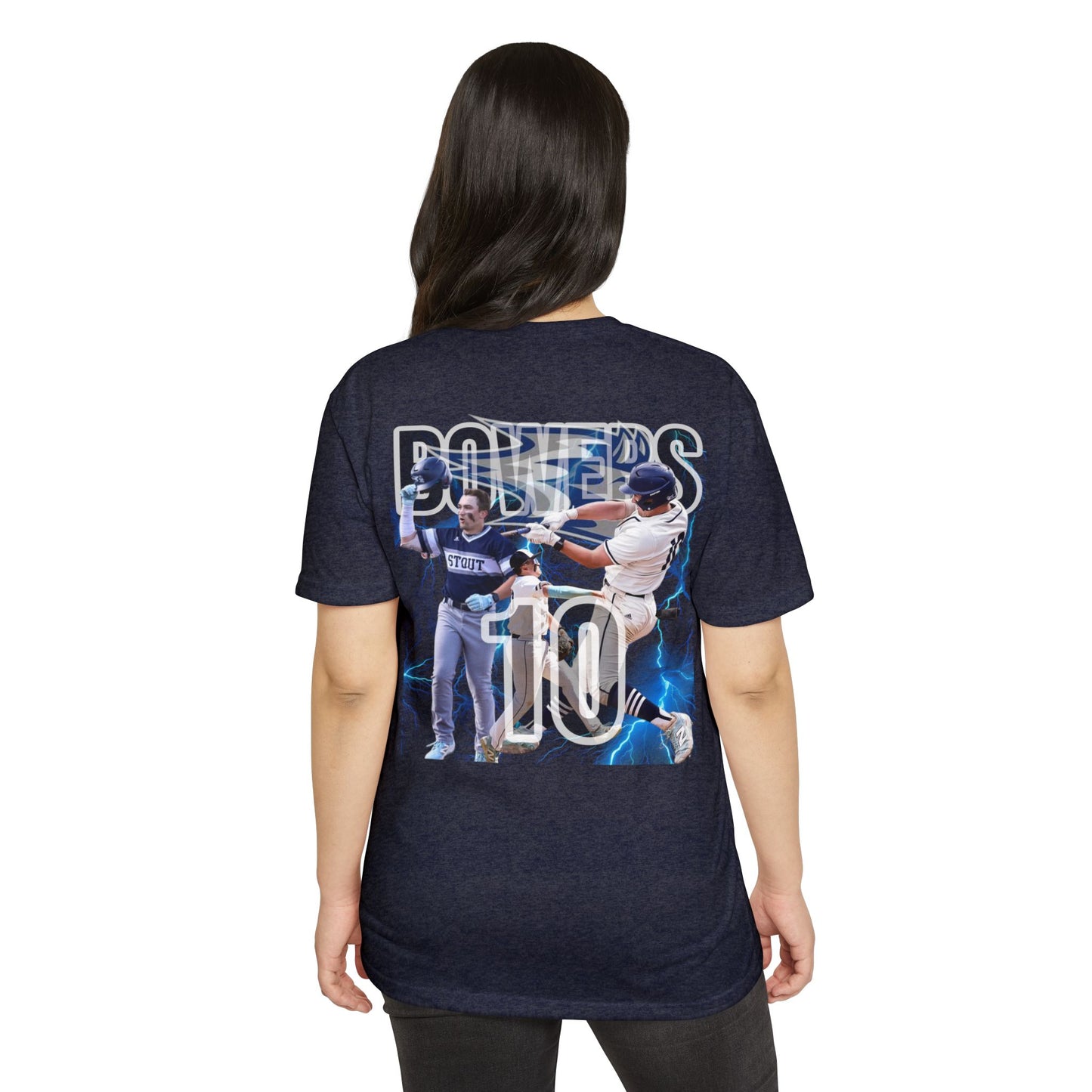 #10 BOWERS - UW STOUT - TShirt - Unisex Grand Slam Baseball T-Shirt - Sporty Graphic Tee for Fans
