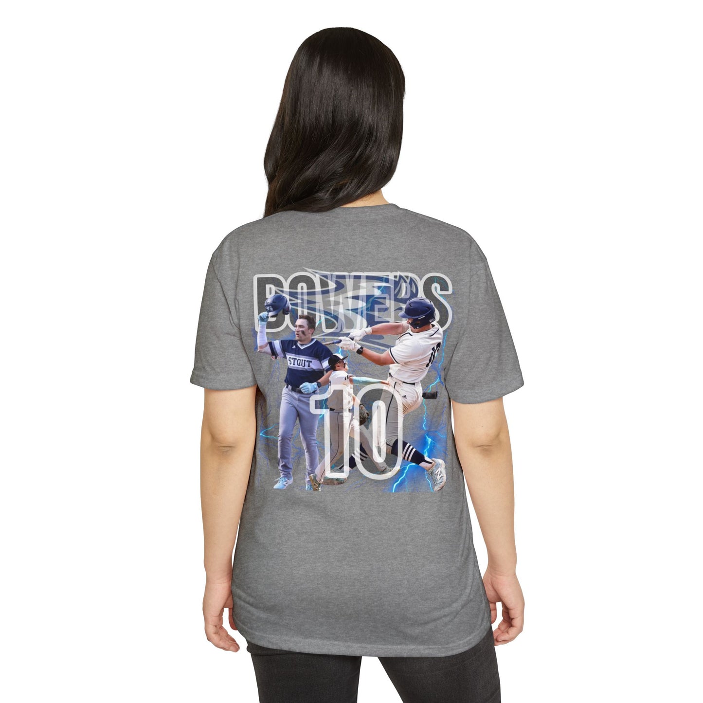 #10 BOWERS - UW STOUT - TShirt - Unisex Grand Slam Baseball T-Shirt - Sporty Graphic Tee for Fans