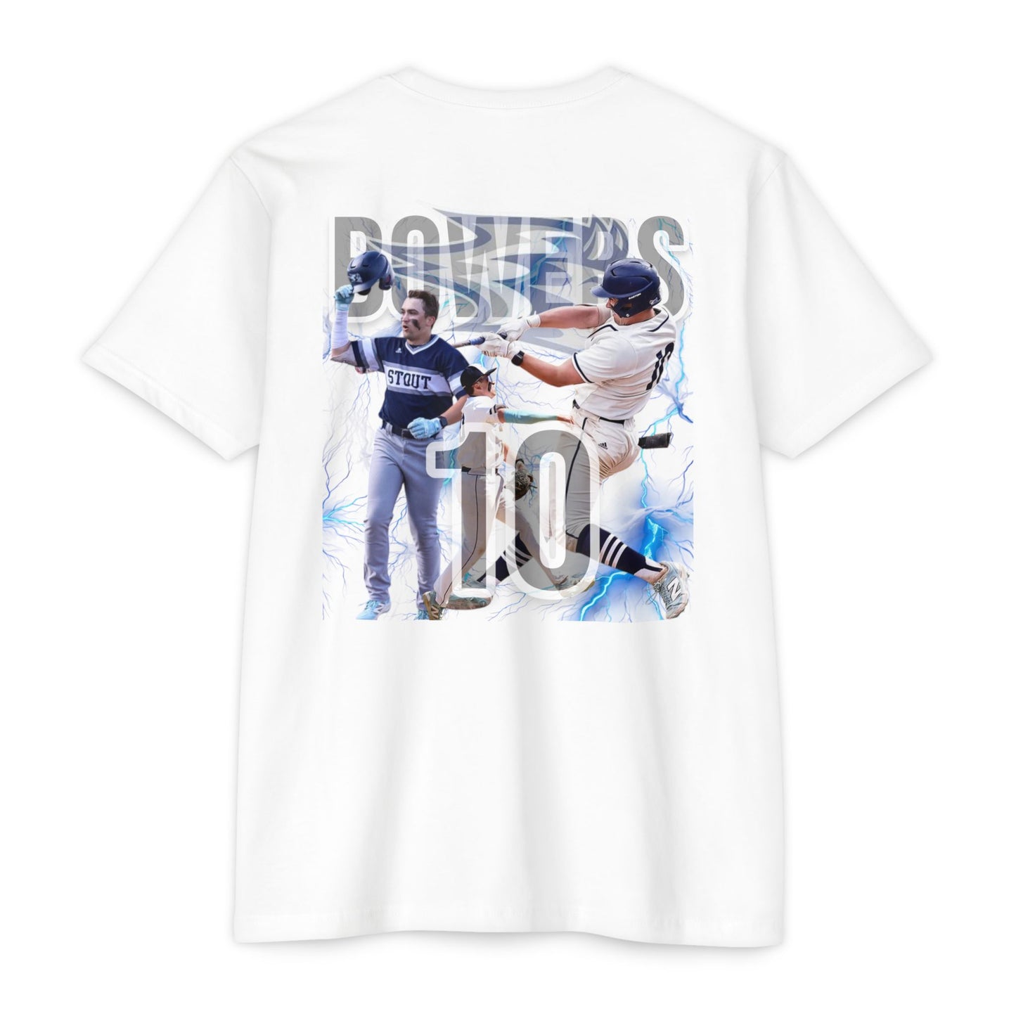 #10 BOWERS - UW STOUT - TShirt - Unisex Grand Slam Baseball T-Shirt - Sporty Graphic Tee for Fans