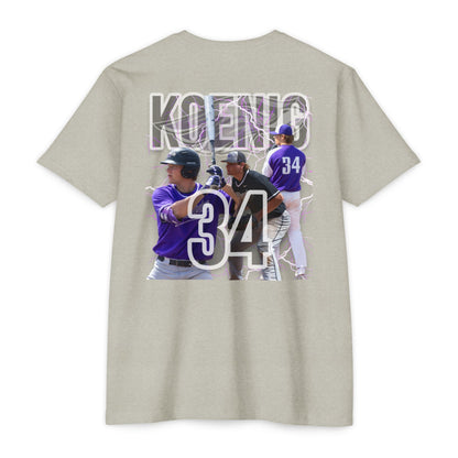 #34 KOENIG TShirt - Unisex Grand Slam Baseball T-Shirt with Koenig 34 Design