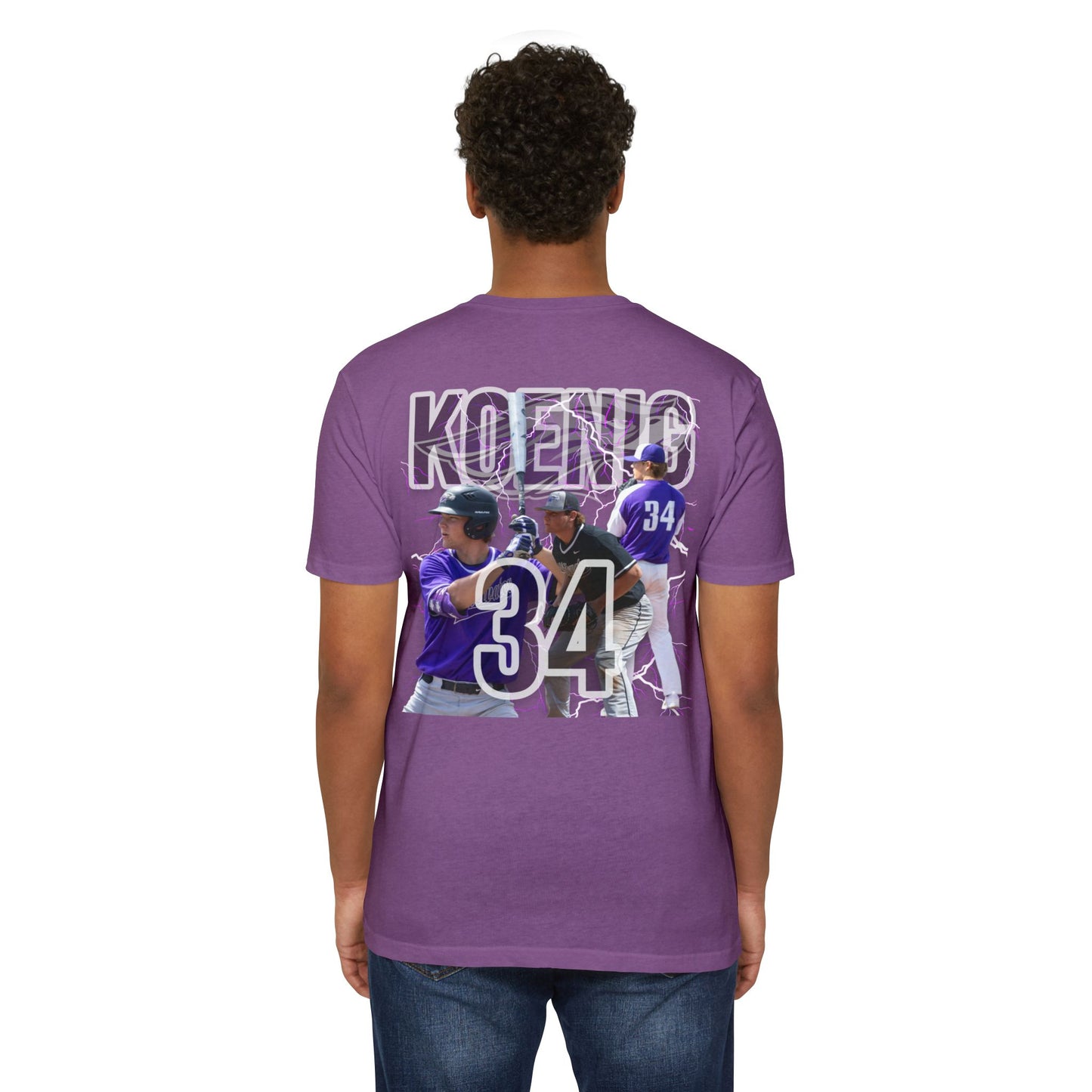 #34 KOENIG TShirt - Unisex Grand Slam Baseball T-Shirt with Koenig 34 Design