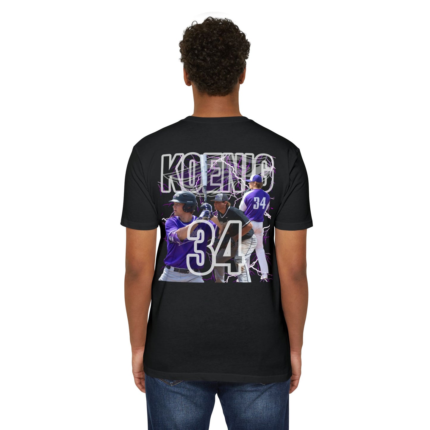 #34 KOENIG TShirt - Unisex Grand Slam Baseball T-Shirt with Koenig 34 Design