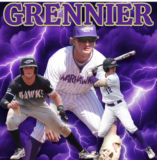 12 - Keli Grennier DIII Collage Baseball Player