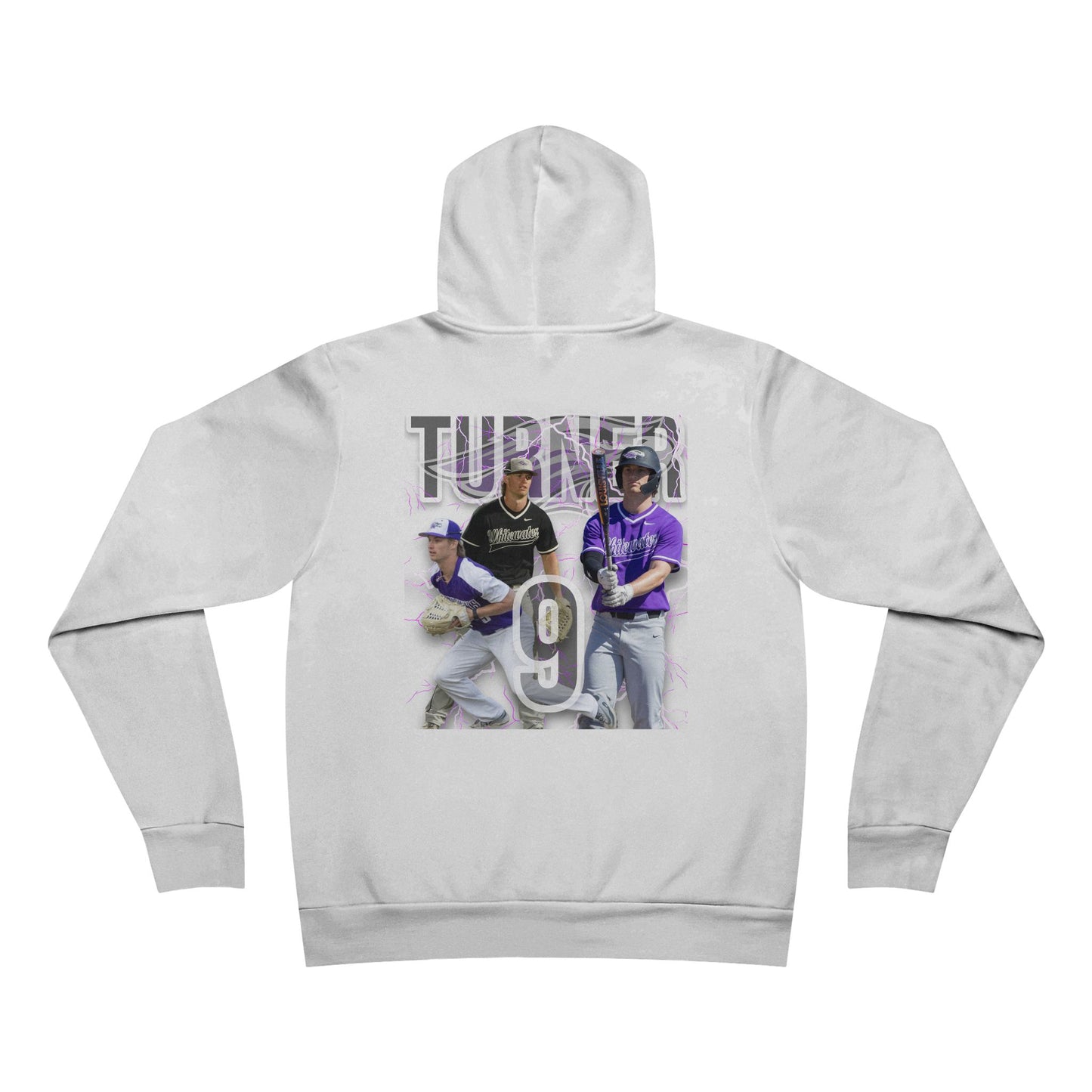 #9 TURNER - Grand Slam Baseball Hoodie for Fans - Unisex Sponge Fleece Pullover