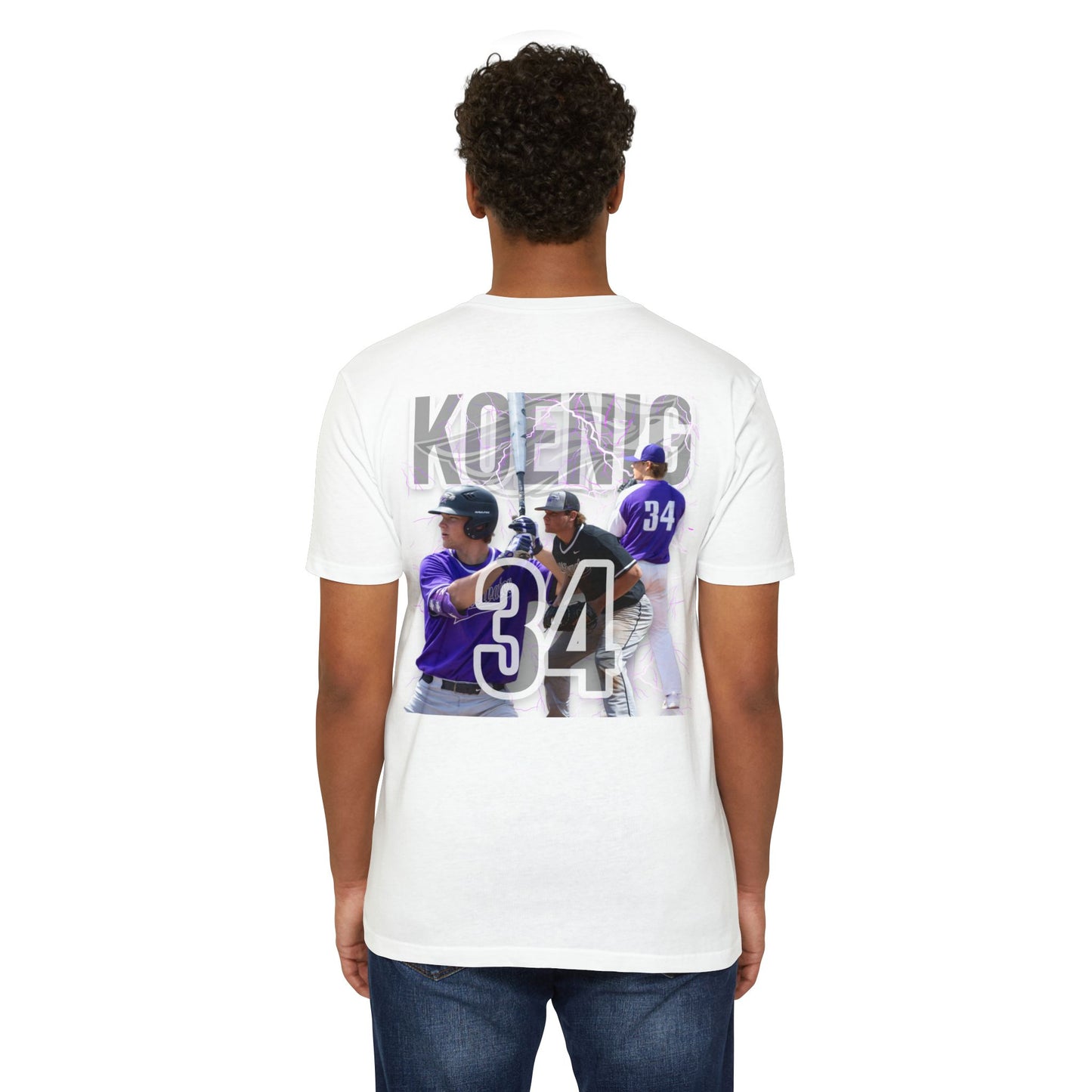 #34 KOENIG TShirt - Unisex Grand Slam Baseball T-Shirt with Koenig 34 Design